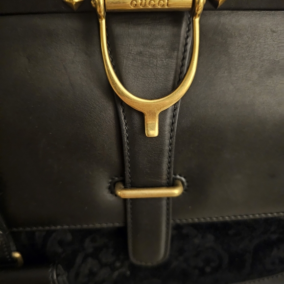 Gucci Black and Gold Satchel - Picture 2 of 16